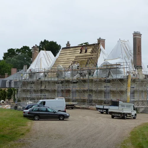 rénovation charpente château
