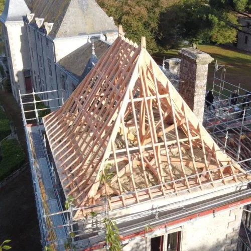 rénovation charpente toiture château