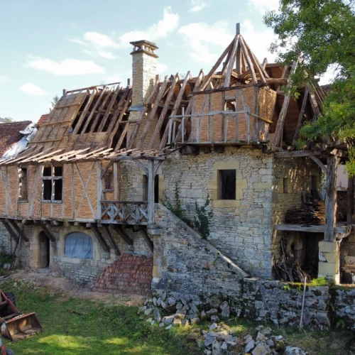 restauration toiture ancien moulin